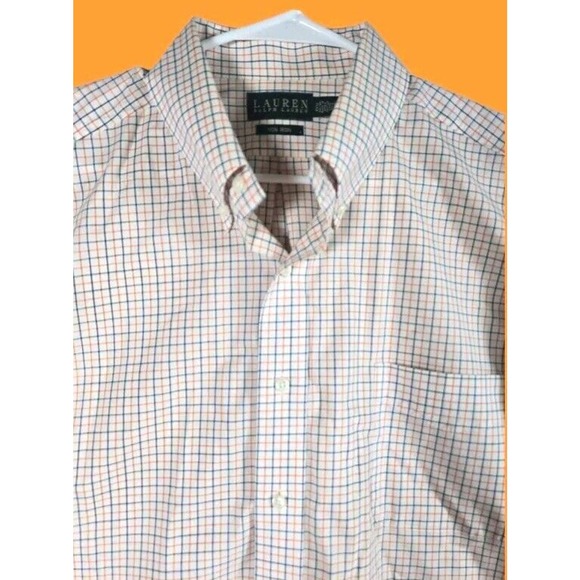 Lauren by Ralph Lauren LRL Men's Shirt 17.5 Oxford Non Iron Button Down Multicol - Picture 1 of 8